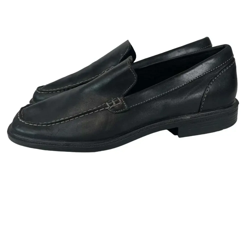 Rockport Mens Black Kinetic Air Circulator Loafers Size 9.5 Slide On Leather